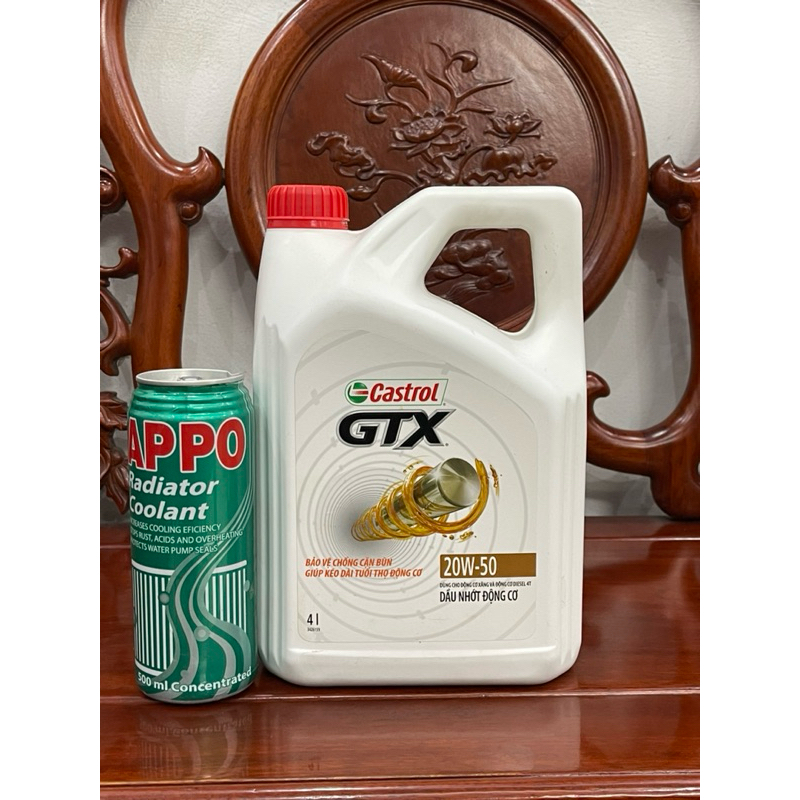 Nhớt ô tô Castrol GTX 20W50, nhớt động cơ phù hợp cho cả máy xăng và máy dầu