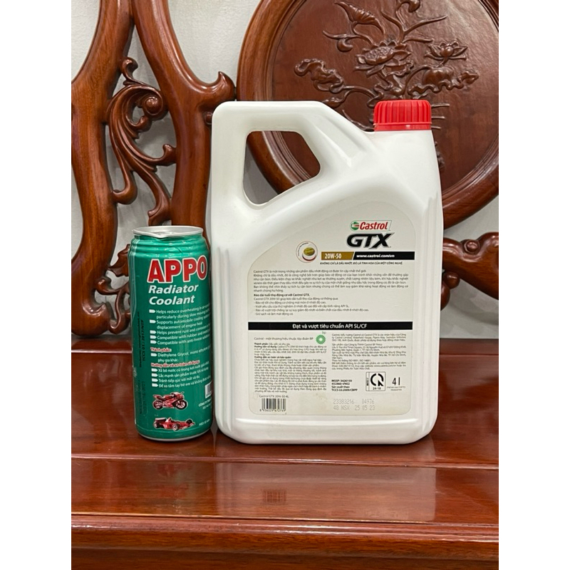 Nhớt ô tô Castrol GTX 20W50, nhớt động cơ phù hợp cho cả máy xăng và máy dầu