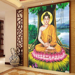 Tranh thêu chữ thập phật thích ca kt 30x40 cm/ 60x80 cm thếu kín