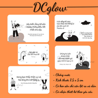 Set 50 nhãn dán 7.5*5 cm VINTAGE sticker niêm phong có keo dán túi giấy thùng carton, gói hàng, meme cảm ơn thank you