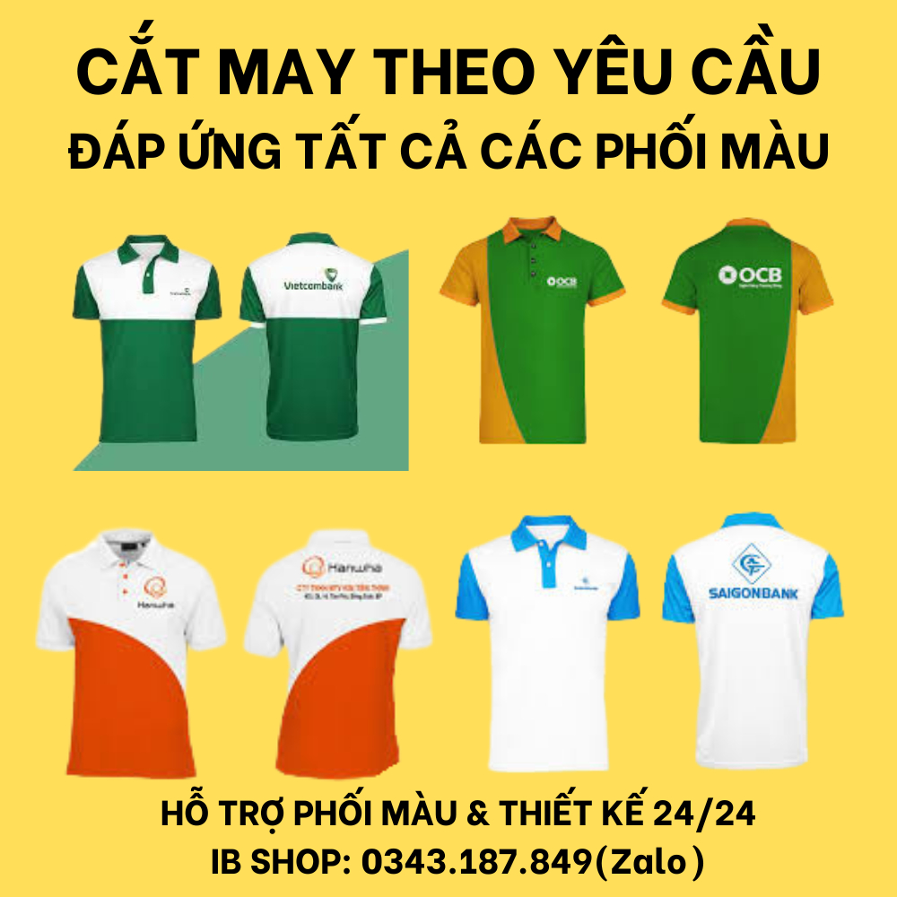 IN ÁO THEO YÊU CẦU áo thun POLO nam chất cotton xịn vải cá sấu in áo đồng phục nhà hàng, du lịch, in áo lớp áo công team