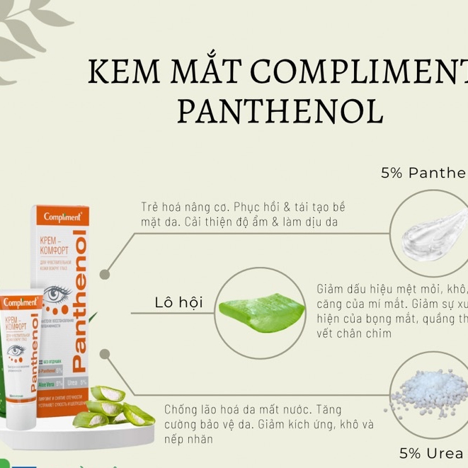 Kem Dưỡng Vùng Da Mắt Compliment Panthenol Comfort 25 Ml