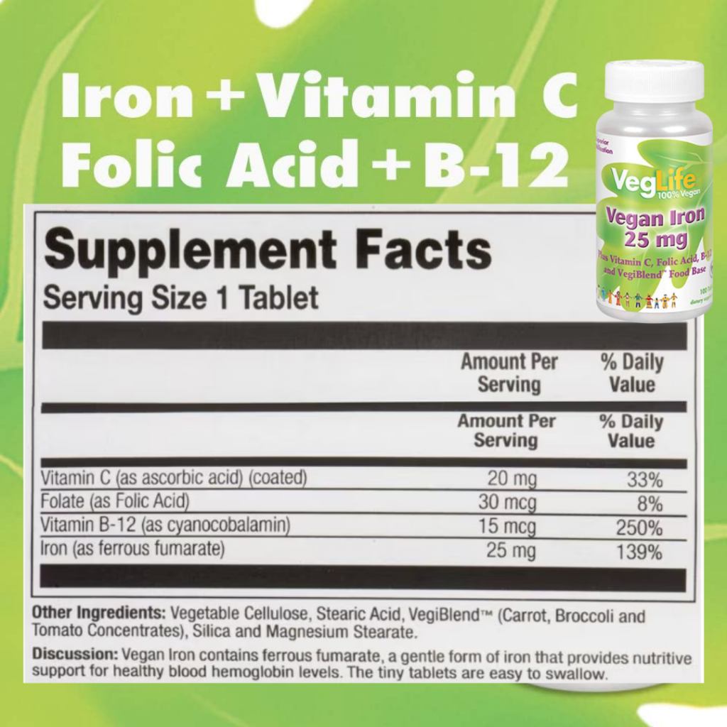 Viên uống sắt Iron 65mg bổ máu, giảm đau đầu, chóng mặt do thiếu máu 100 viên