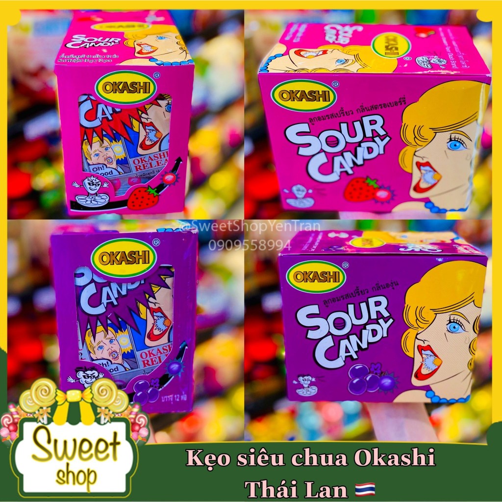 🔥🔥 KẸO SIÊU CHUA OKASHI GÓI 16GR - THÁI LAN 🇹🇭🇹🇭