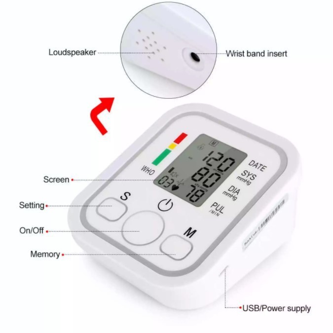 Máy đo huyết áp bắp tay LEANO chính hãng bảo hành 12 tháng