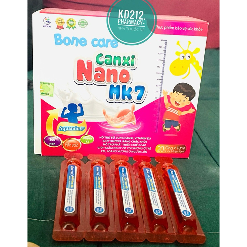 Bone Care Canxi Nano MK7 Aquamin F- canxi từ tảo biển Giúp xương chắc khỏe, phát triển chiều cao cho trẻ từ 6 tháng tuổi