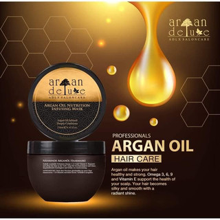 Hấp ủ phục hồi làm mềm mượt tóc argan deluxe 500ml