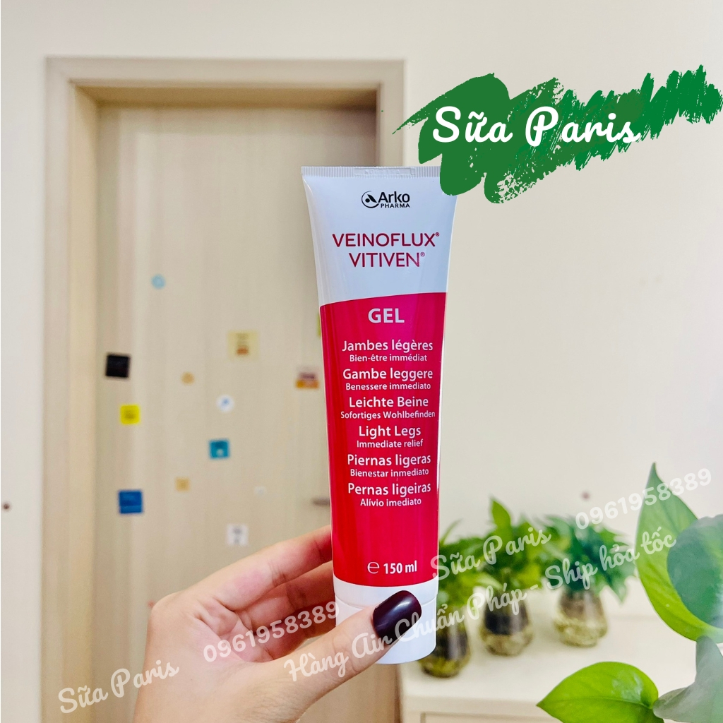 Gel Arkopharma Veinoflux Gel giảm suy giãn tĩnh mạch, tê, mỏi chân của pháp_Sữa Paris Aderma