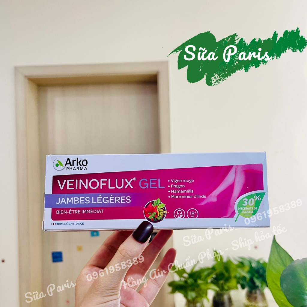 Gel Arkopharma Veinoflux Gel giảm suy giãn tĩnh mạch, tê, mỏi chân của pháp_Sữa Paris Aderma