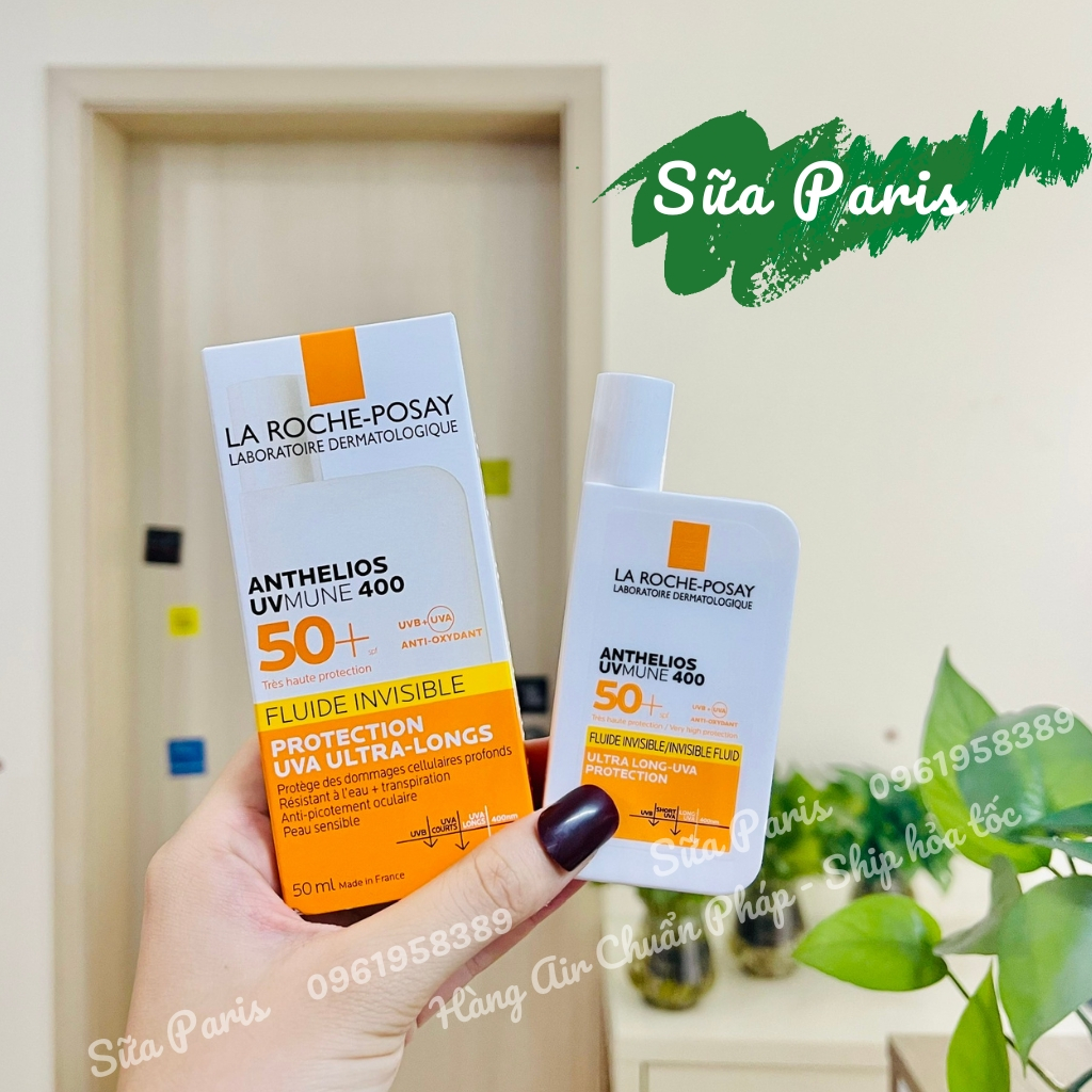 Kem chống nắng La roche posay Anthelios Shaka fluide 50ml dành cho mọi loại da, không bóng nhờn, thấm nhanh, ko bết