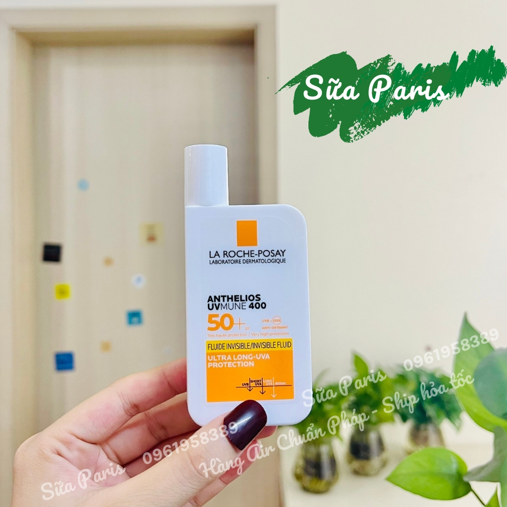Kem chống nắng La roche posay Anthelios Shaka fluide 50ml dành cho mọi loại da, không bóng nhờn, thấm nhanh, ko bết