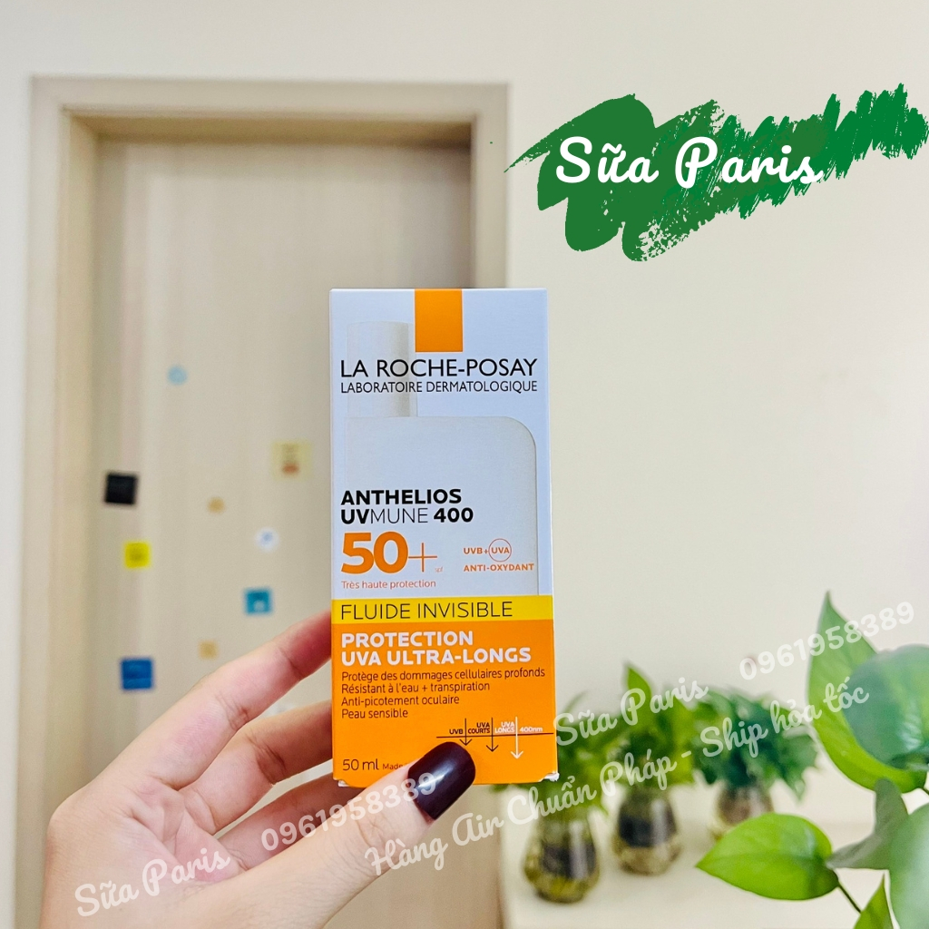 Kem chống nắng La roche posay Anthelios Shaka fluide 50ml dành cho mọi loại da, không bóng nhờn, thấm nhanh, ko bết