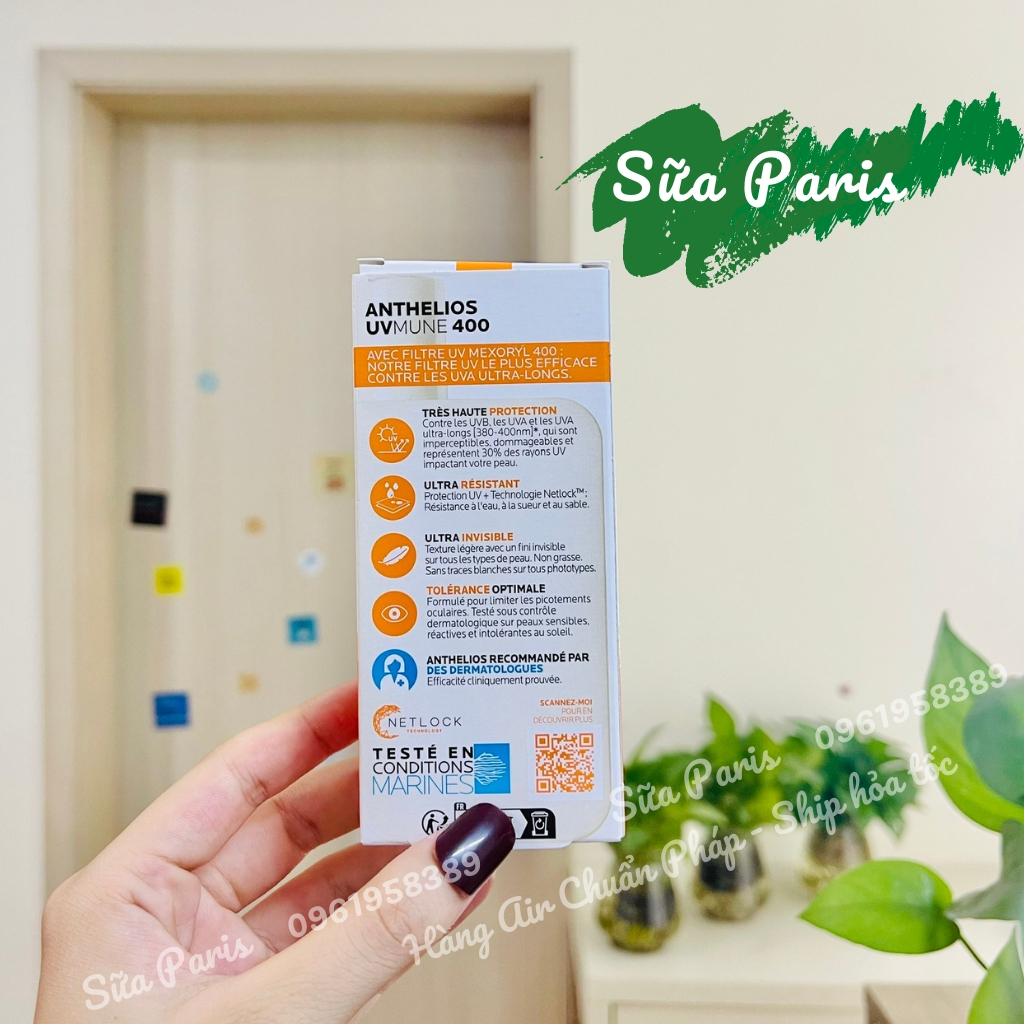 Kem chống nắng La roche posay Anthelios Shaka fluide 50ml dành cho mọi loại da, không bóng nhờn, thấm nhanh, ko bết