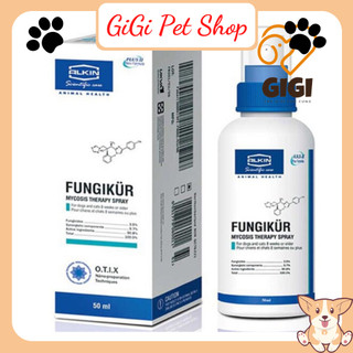  Chai xịt trị nấm ghẻ ngứa vảy nến Fungikur cho chó mèo chai 50ml xuất xứ Anh Quốc phụ kiện thú cưng rẻ - GiGi Pet ĐN 