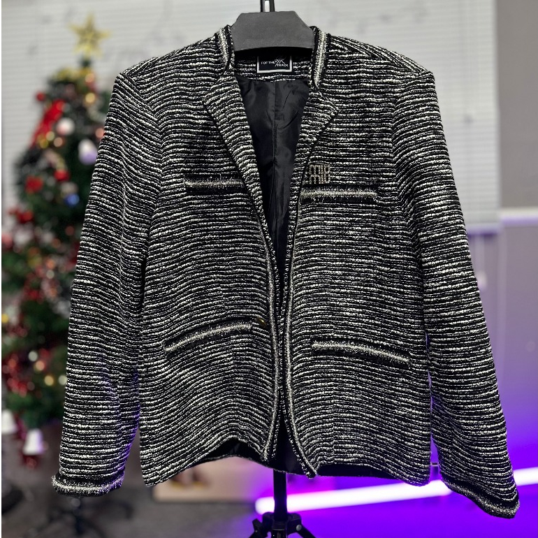 ÁO KHOÁC DẠ TWEED 3 LỚP CÓ ĐỆM CẦU VAI