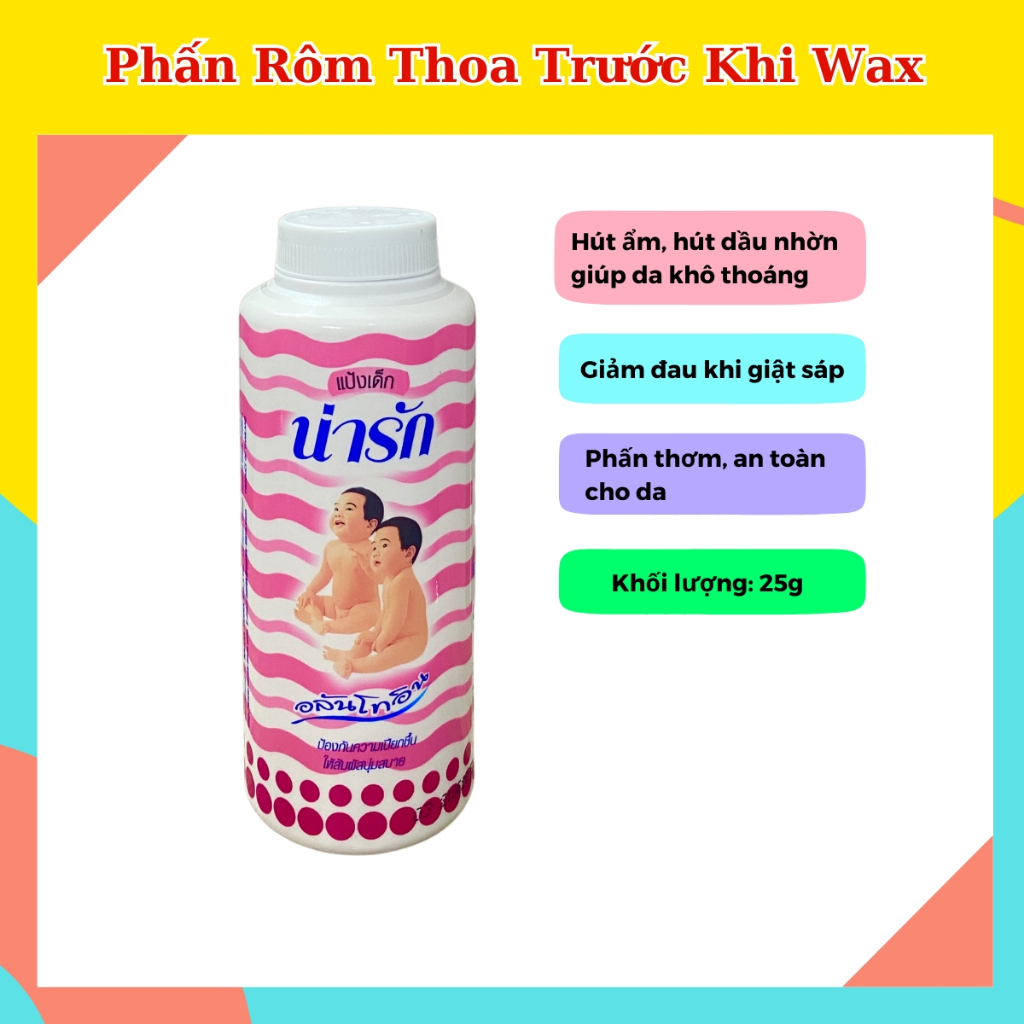 Phấn Rôm Thoa Trước Khi Wax Lông 25g