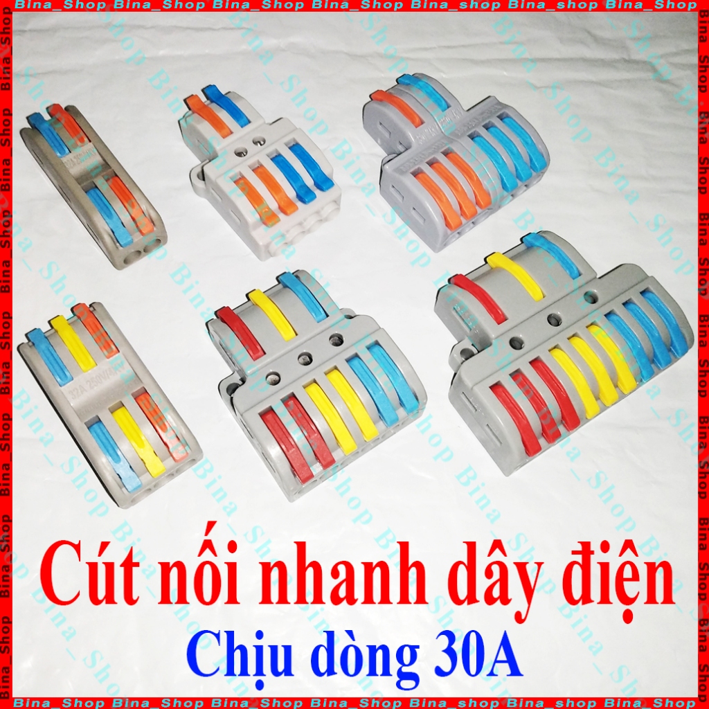 Cút nối dây điện KV PCT 30A cho dây đơn, dây đôi, dây ba, Đầu nối nhanh tiện dụng