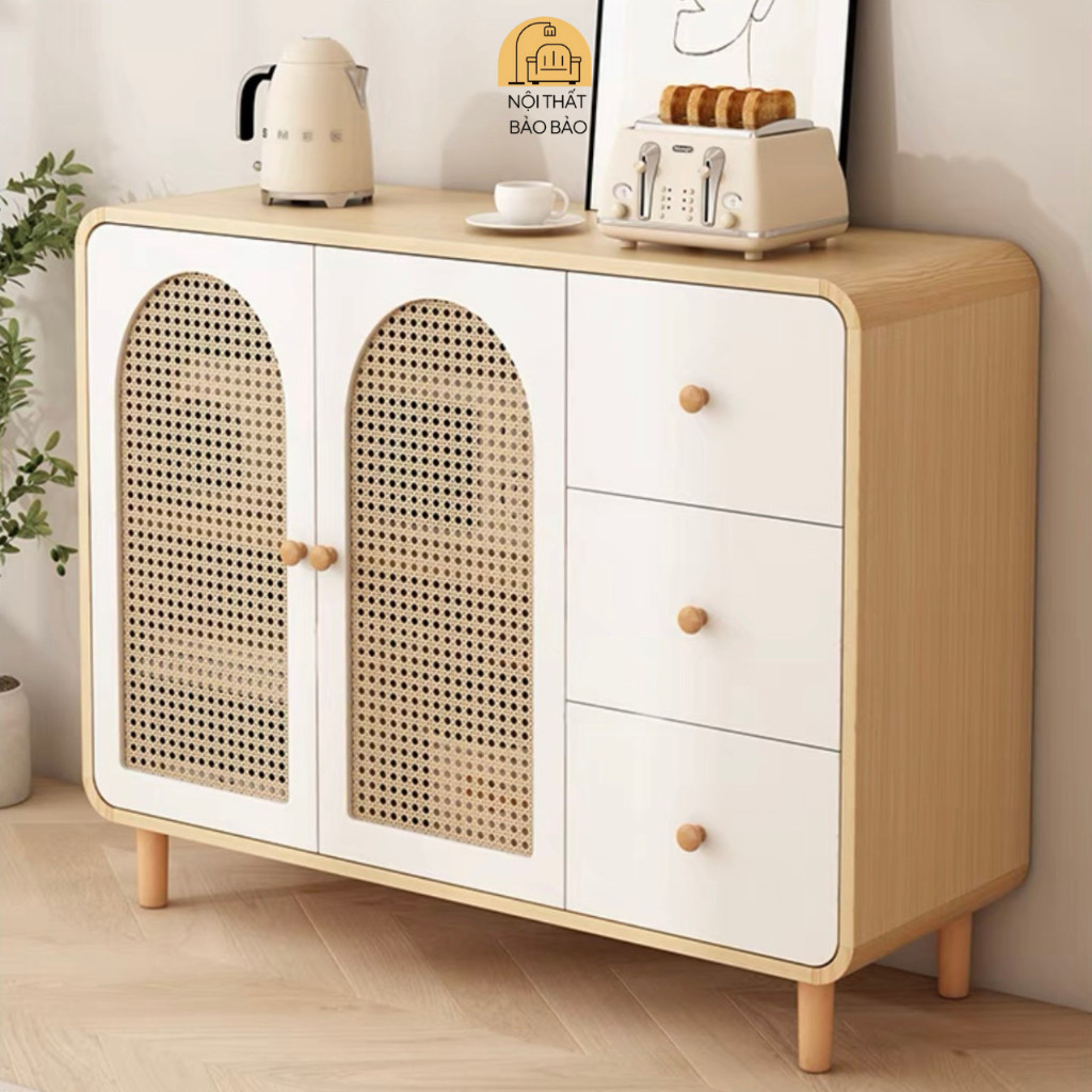 Tủ gỗ kệ đựng đồ gỗ MDF có nhiều ngăn cánh cửa đựng nhiều đồ lắp ghép tiện ích chống nước - LM5