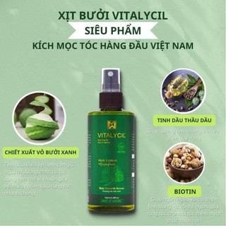 Xịt vitalycil chống lão hóa, hỗ trợ giảm rụng mọc tóc hair growth serum 100ml