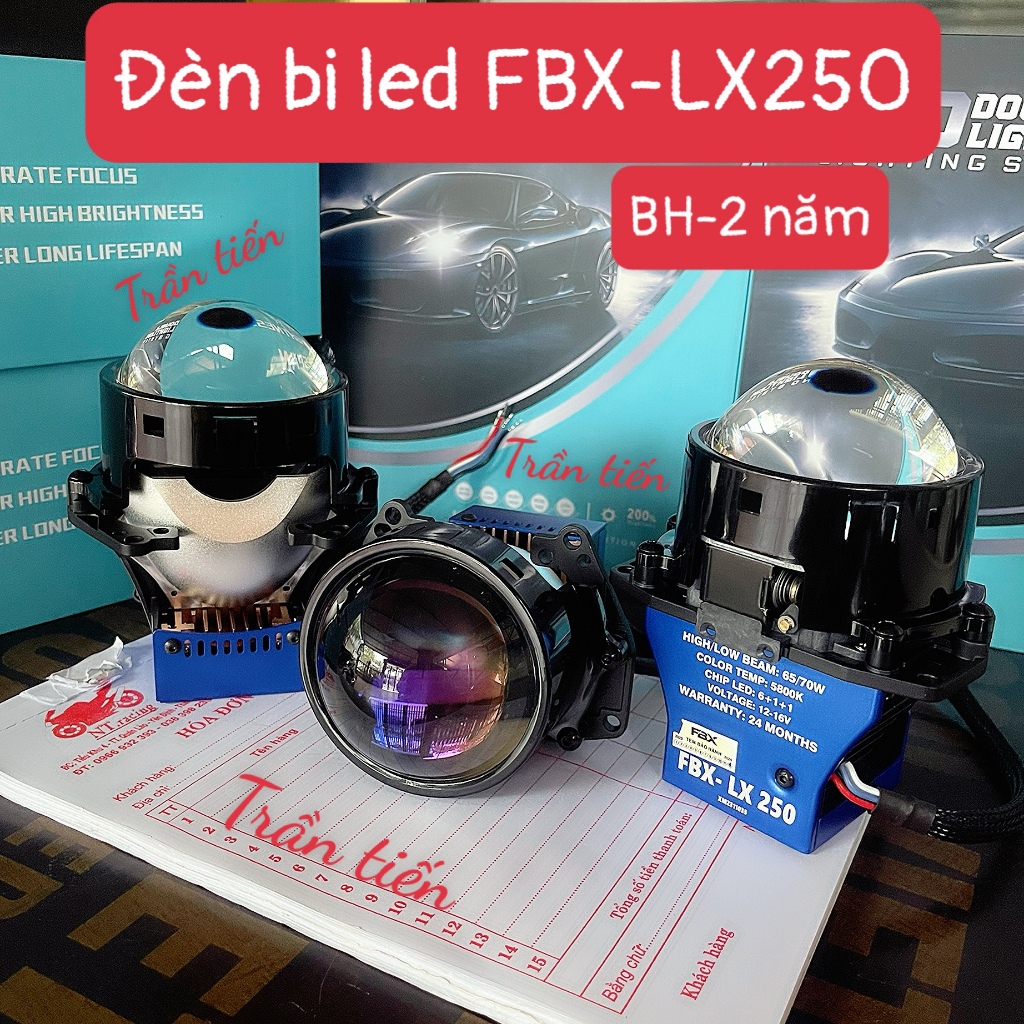 Đèn Bi LED 3.0 Fbx LX250 Công xuất 65/70w Chíp  Len Tím