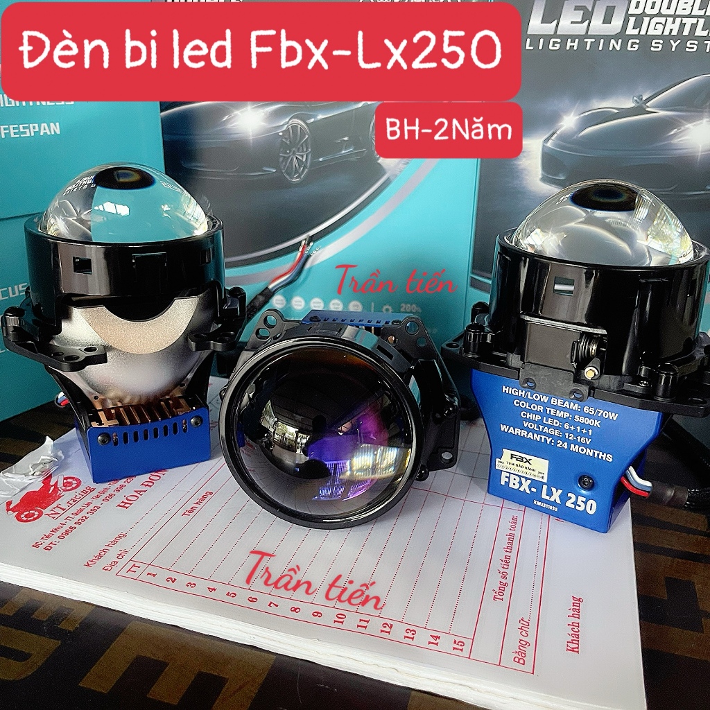 Đèn Bi LED 3.0 Fbx LX250 Công xuất 65/70w Chíp  Len Tím