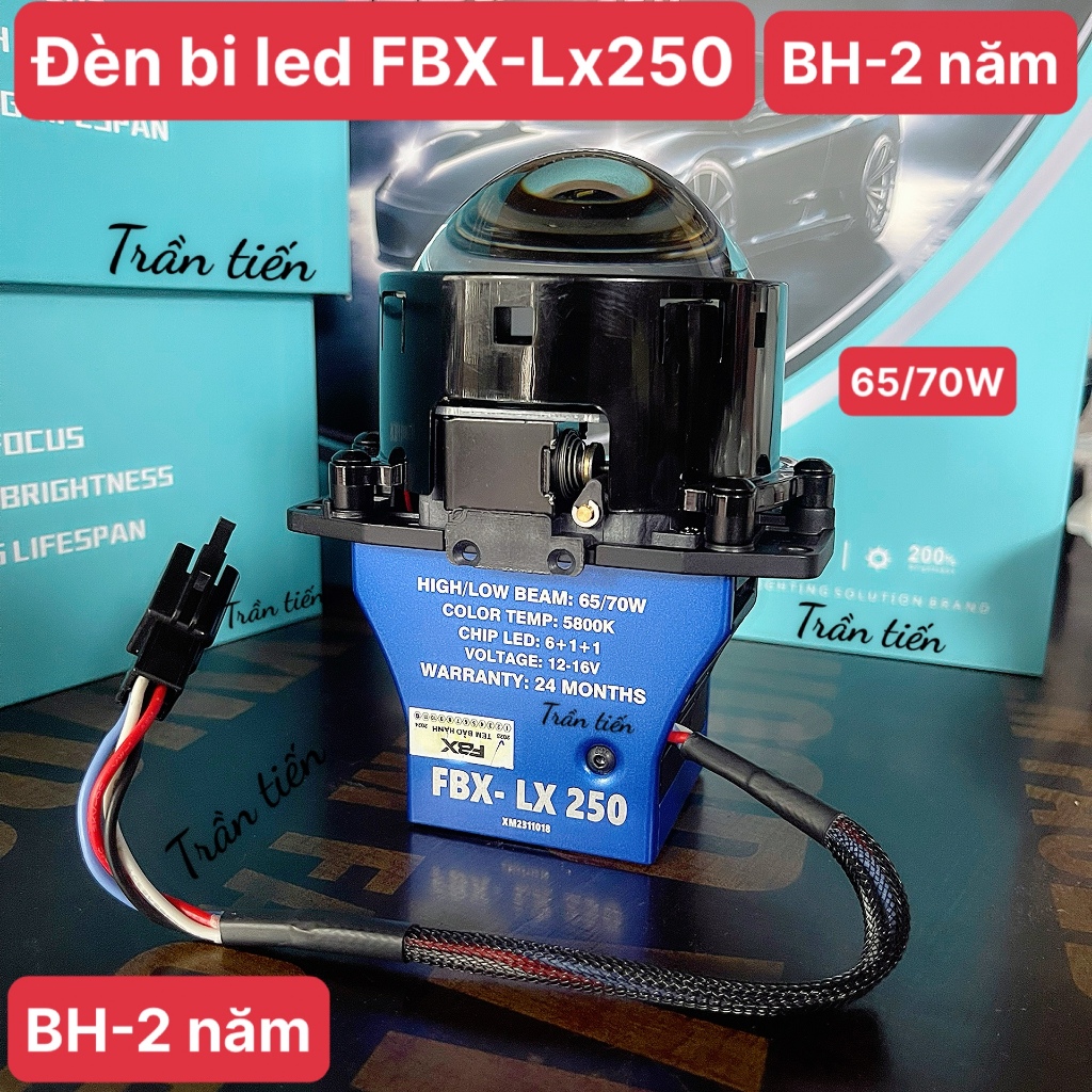 Đèn Bi LED 3.0 Fbx LX250 Công xuất 65/70w Chíp  Len Tím