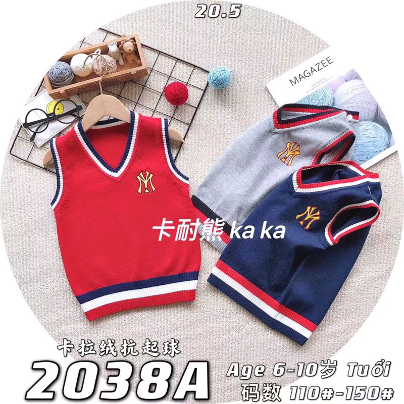 Áo len gile bé trai từ 11-30kg 2-8 tuổi