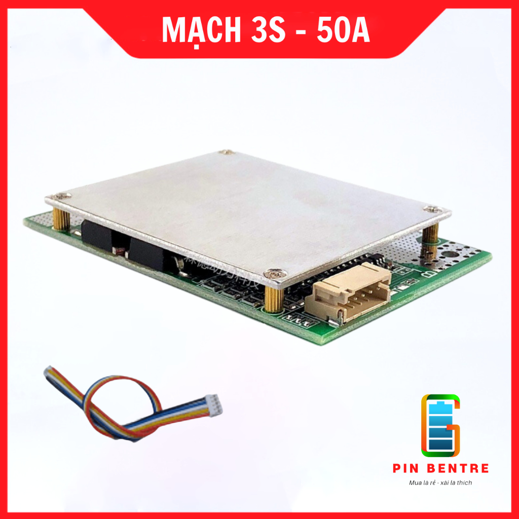 Mạch BMS 3S 50A/100A bảo vệ Pin Li-ion 3.6V -3.7V với 10 Mosfet sạc và xả cùng cổng [PBT247]
