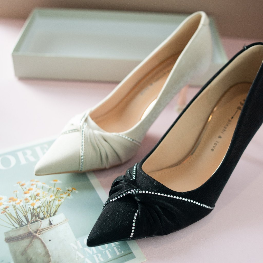 Giày Nữ Cao Cấp , Giày Cao Gót Nữ Mũi Nhọn, Đế Nhọn Cao 6P, Lụa Bọc Satin Cao Cấp, Kiểu Dáng Trẻ trung, Thoải mái-DA771