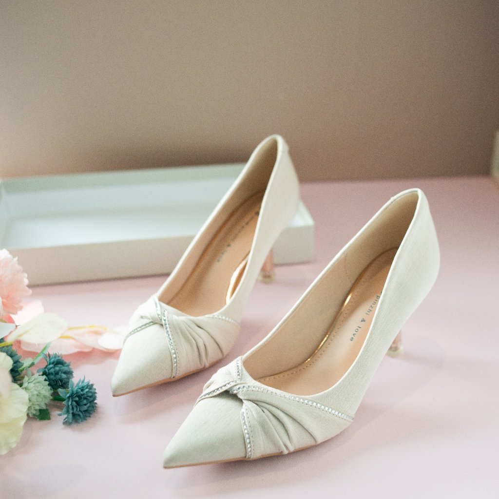 Giày Nữ Cao Cấp , Giày Cao Gót Nữ Mũi Nhọn, Đế Nhọn Cao 6P, Lụa Bọc Satin Cao Cấp, Kiểu Dáng Trẻ trung, Thoải mái-DA771