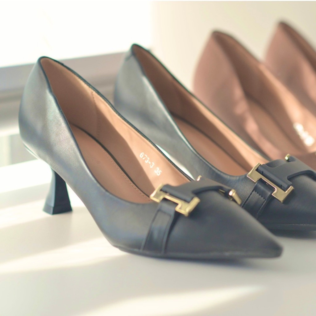Giày Cao Gót Nữ Mũi Nhọn, Đế Nhọn Cao 5P, Chất Liệu Da Mềm, Kiểu Dáng Trẻ trung, Thoải mái-DA861