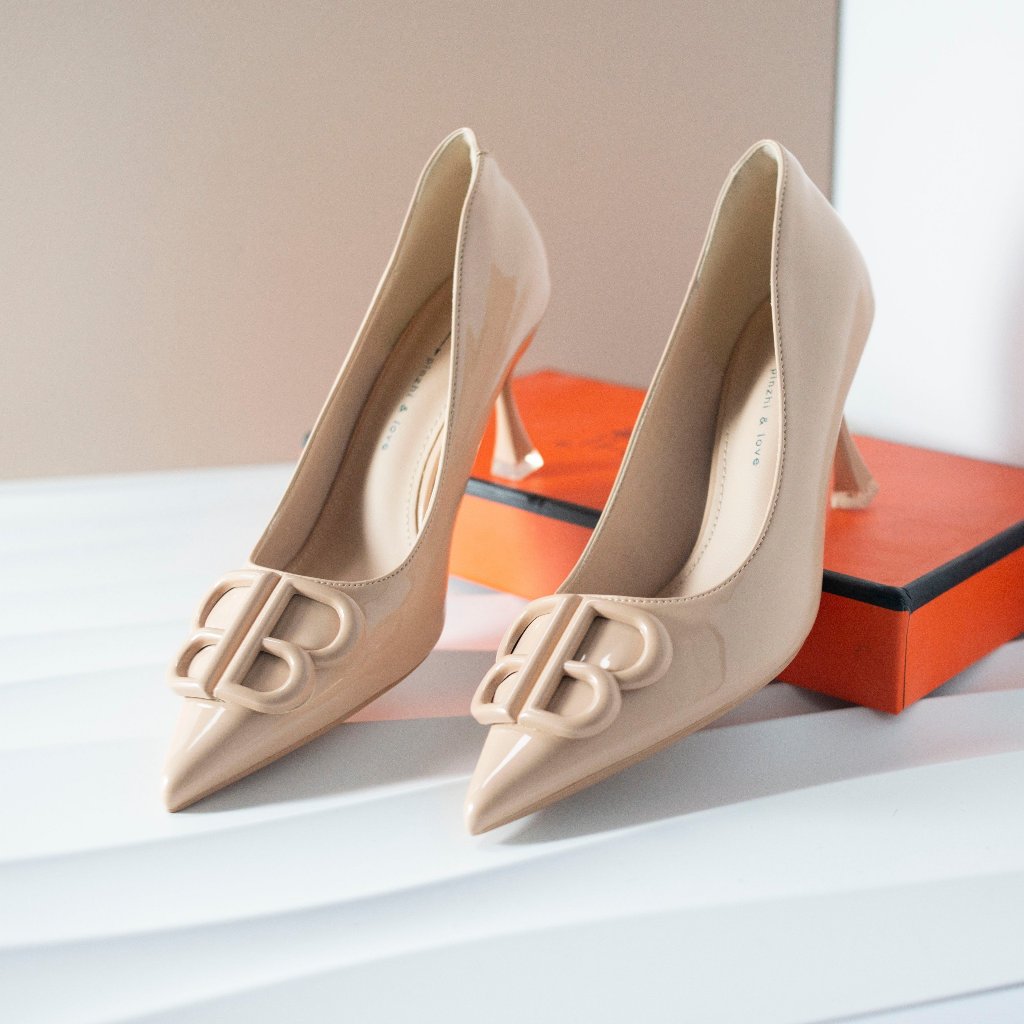 Giày Cao Gót Nữ Mũi Nhọn, Đế Nhọn Cao 6P Chất Liệu Da Bóng, Kiểu Dáng Trẻ trung- DA884