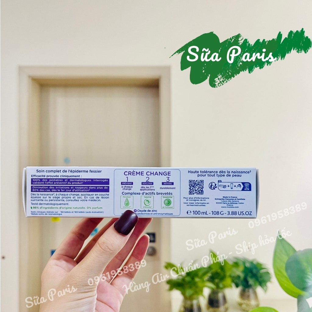 Kem hăm Mustela Vitamin Barrier Cream ngăn ngừa hăm tã ở trẻ, giúp mông bé khô thoáng, mịn màng_Sữa Paris Aderma