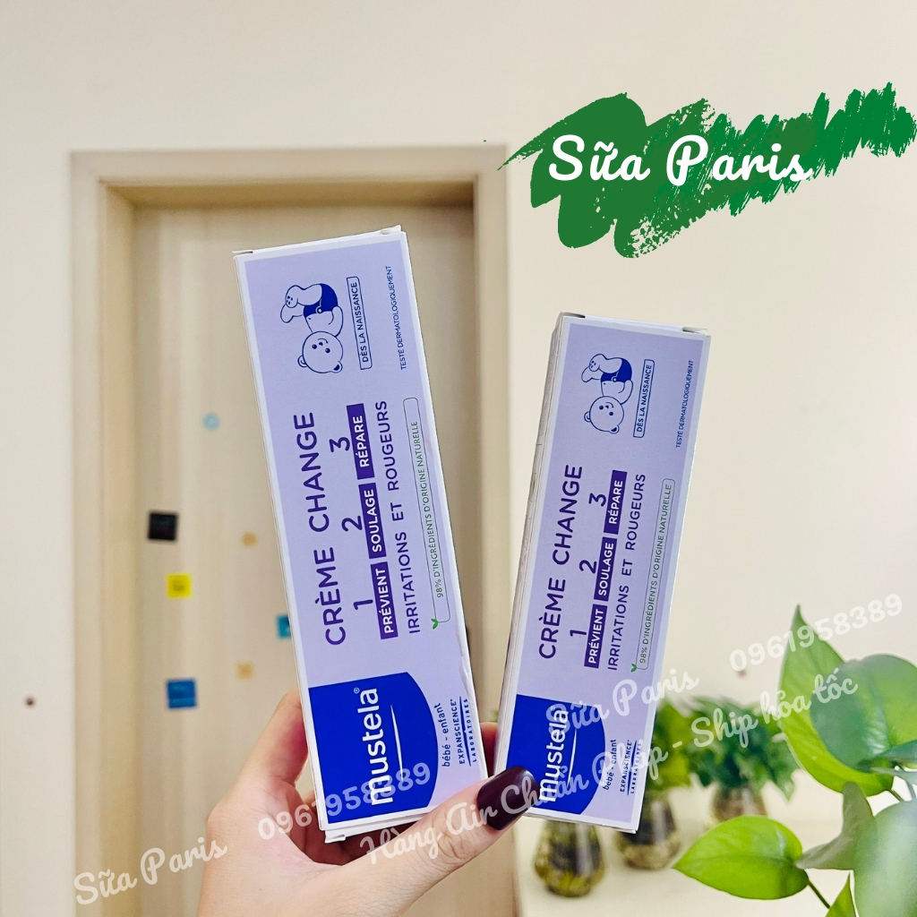 Kem hăm Mustela Vitamin Barrier Cream ngăn ngừa hăm tã ở trẻ, giúp mông bé khô thoáng, mịn màng_Sữa Paris Aderma