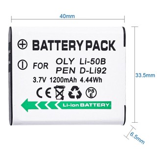 Pin máy ảnh olympus li-50b , dùng cho pentax d-li92, li-50b, casio cnp-150 và nhiều dòng khác