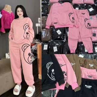 Set nỉ dài in gấu x Phuong Mon