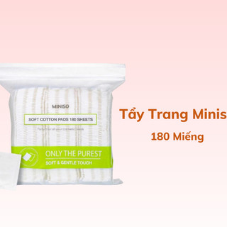  Bông Tẩy Trang Miniso Nhật Bản Và Bông Meomeo loại 180 Miếng 