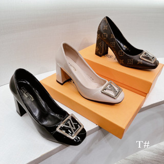 Giày cao gót lv gót vuông 7cm