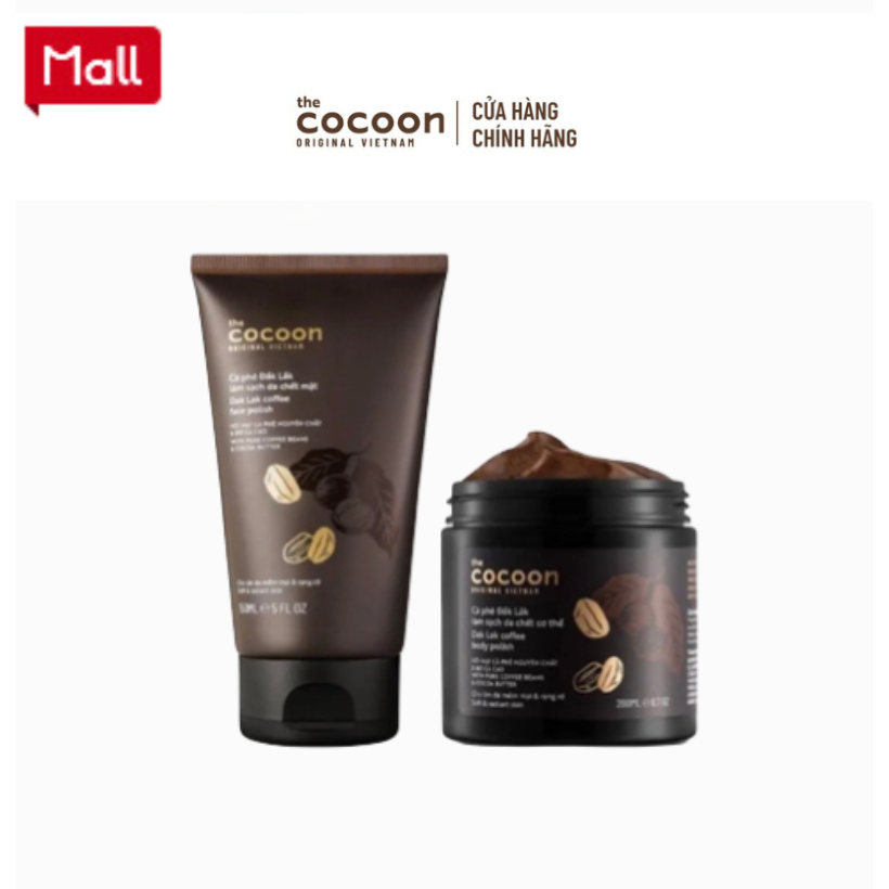 Tẩy da chết mặt cà phê Đắk Lắk Cocoon cho làn da mềm mại & rạng rỡ 150m