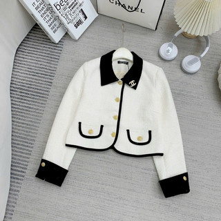 Áo dạ tweed cổ ren hoa tiểu thư