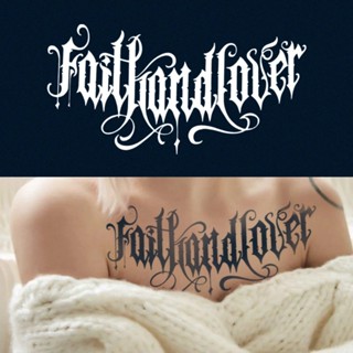  Hình Xăm Tạm Thời 15 Ngày Chữ Tiếng Anh Dán Full Ngực Chống Nước Chống Cọ Xát GZXT-001 