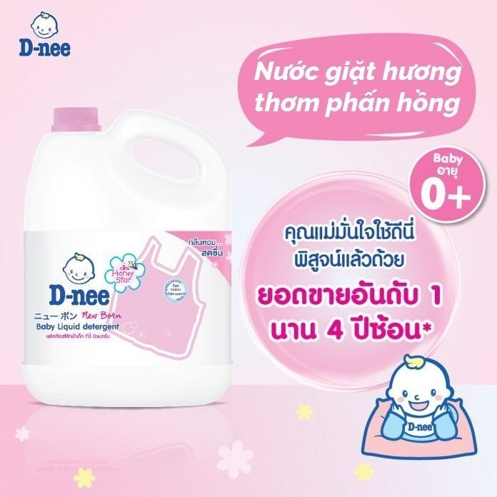 (Chính Hãng Đại Thịnh) Nước Giặt Dnee 3000Ml Thơm Dịu An Toàn Cho Bé - Nước Giặt Thái Lan