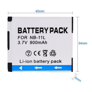 Pin máy ảnh canon nb-11l 3.7v 900mah, dành cho canon elph 110 hs, elph 115 is, elph 130 is, elph 135, elph 140 is