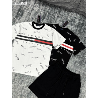 Đồ bộ thể thao nam BH67 Tommy chữ ký chất thun lạnh in 2 mặt siêu hot 2024