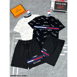 Đồ bộ thể thao nam BH67 Tommy chữ ký chất thun lạnh in 2 mặt siêu hot 2024
