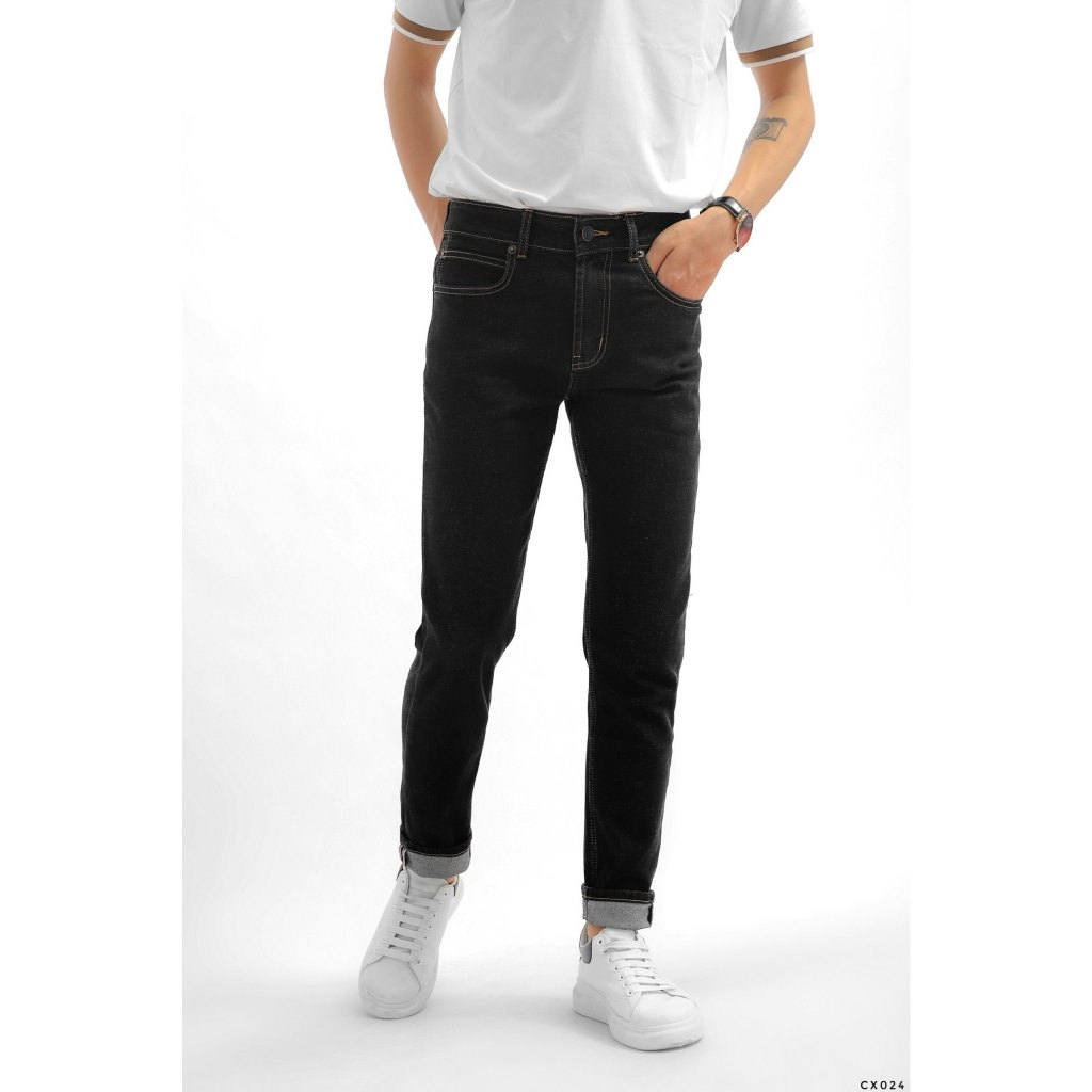 Quần jean dài nam LCST đen tiêu ,Form Slimfit,chất vải co dãn nhẹ,ống quần 14 - 17cm,hàng Vnxk-1033
