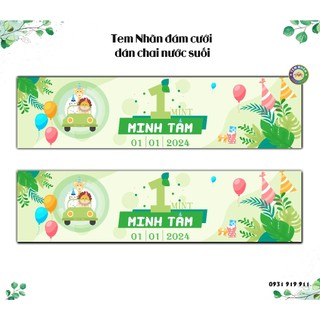 Tem Dán chai nước suối thôi nôi