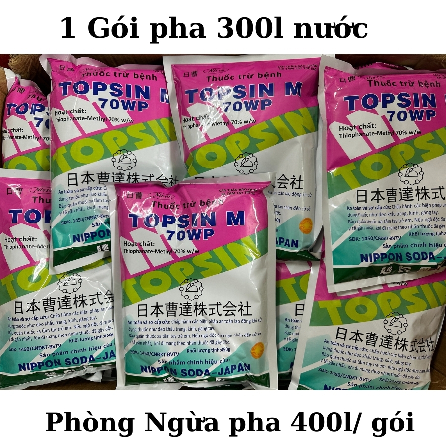 TOPSIN 70WP Hoạt Chất Cũ - Trị Nấm Bệnh, Diệt Khuẩn, Phấn Trắng, Sương Mai - Hàng Chất Lương