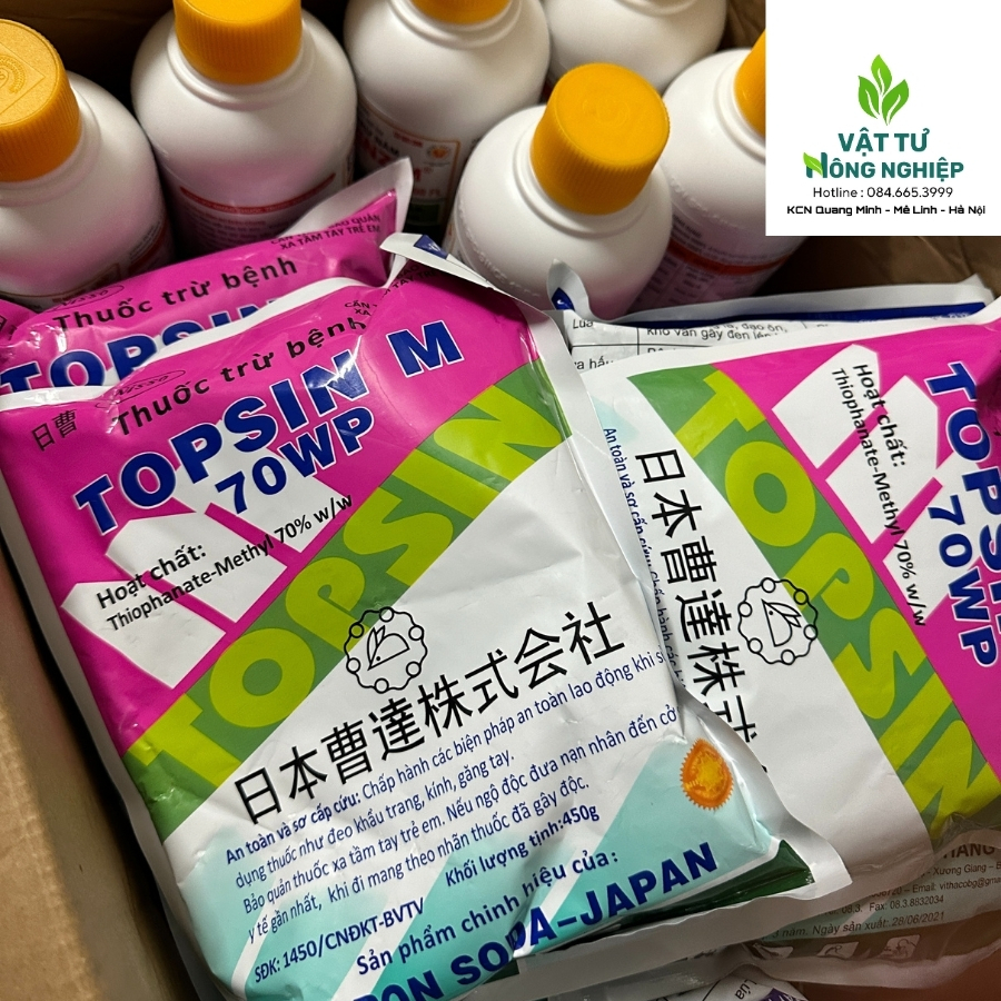 TOPSIN 70WP Hoạt Chất Cũ - Trị Nấm Bệnh, Diệt Khuẩn, Phấn Trắng, Sương Mai - Hàng Chất Lương