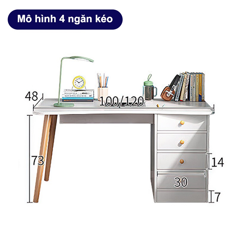 STA- Bàn làm việc Bàn Máy Tính Bằng Gỗ Có Ngăn Kéo Để 120/100CM